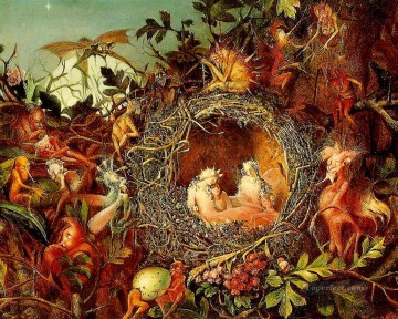 für Kinder Werke - John Anster Fitzgerald Feen in einem Nest für Art